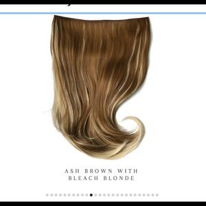 Halo style hair extensions